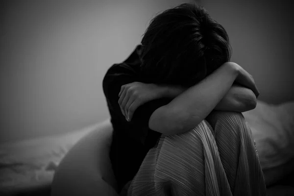 Portrait Depressed Woman Crying — Stock Photo, Image