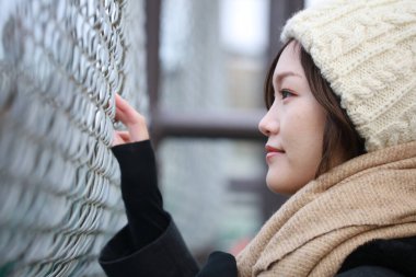 Güzel genç Asyalı kadın portresi