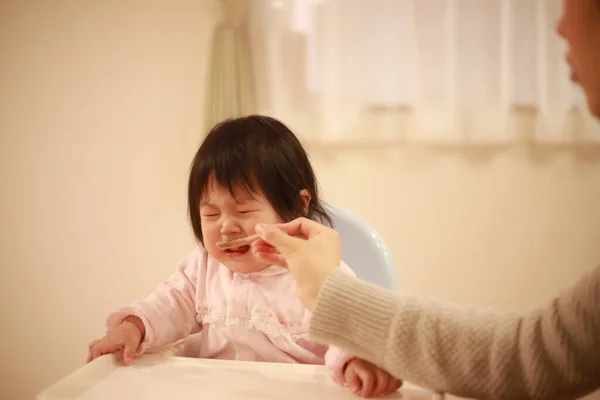 Ásia Bebê Menino Jogar Com Ela Pouco Bonito Menina — Fotografia de Stock