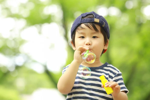 Милий Азіатський Хлопчик Парку — стокове фото