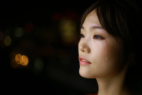 Gözyaşı Döken Bir Kadının Görüntüsü — Stok fotoğraf