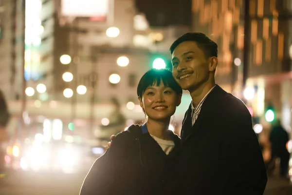 happy young asian couple