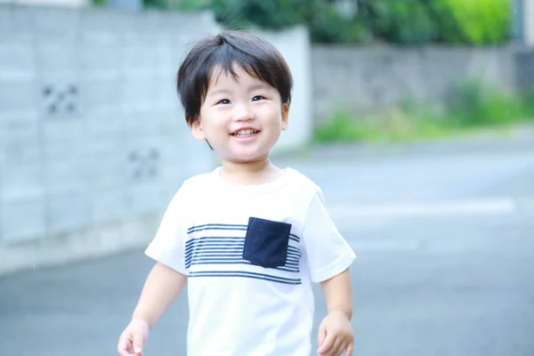 Portrait Cute Asian Boy — Stock Photo, Image