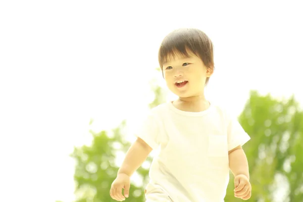 Asiático Pequeño Niño Parque Aire Libre —  Fotos de Stock