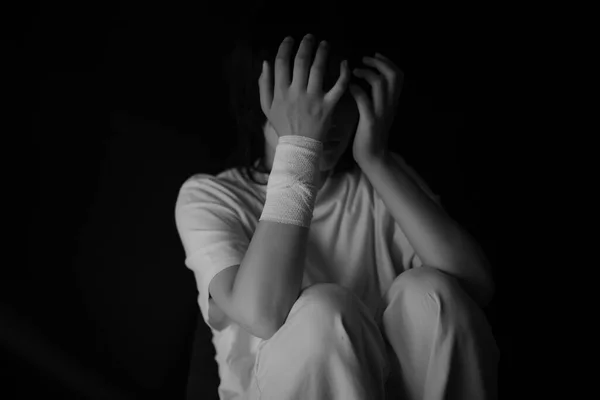 Gambar Seorang Wanita Yang Sedih — Stok Foto