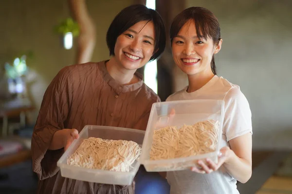 Fabrication Processus Alimentaire Japonais Traditionnel — Photo