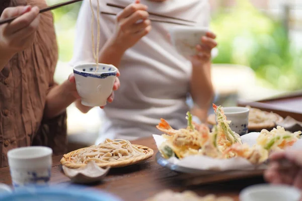 Proceso Tradicional Alimentación Japonesa — Foto de Stock