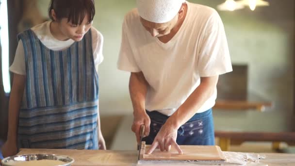 制作日本传统食品加工 — 图库视频影像
