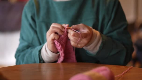 編み物の女のイメージ — ストック動画