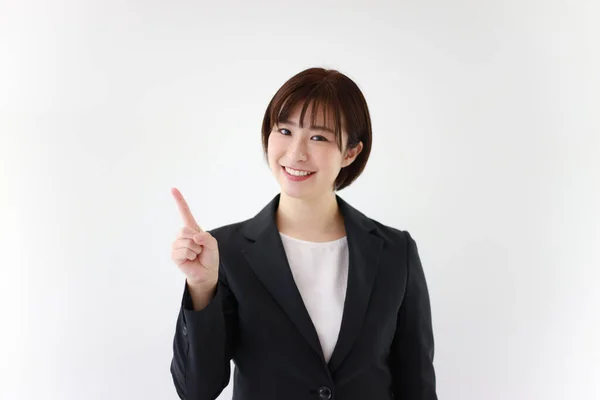 Una Donna Che Parla Giapponese Lingua Dei Segni Che Cosa — Foto Stock
