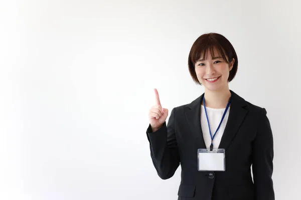 Smiley Vrouwelijke Kantoormedewerker — Stockfoto
