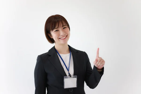 Smiley Female Office Worker — Stock Photo, Image