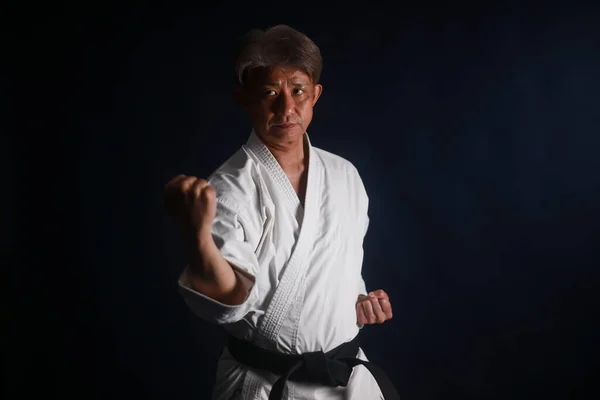 Karate Yapan Bir Adamın Resmi — Stok fotoğraf