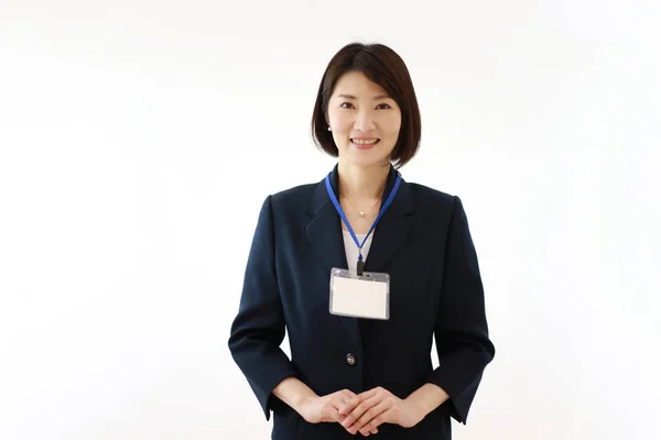Smiley Kvinnlig Kontorsarbetare — Stockfoto