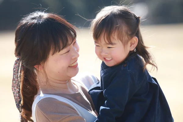 Genitore Sorridente Figlio — Foto Stock