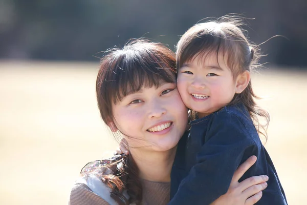 Genitore Sorridente Figlio — Foto Stock