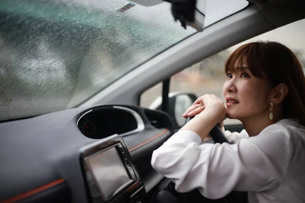 Woman Who Looks Sad Rains — Stock Photo, Image