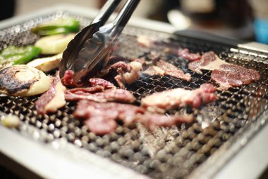 Kömürle kızartılan malzemelerin resmi 