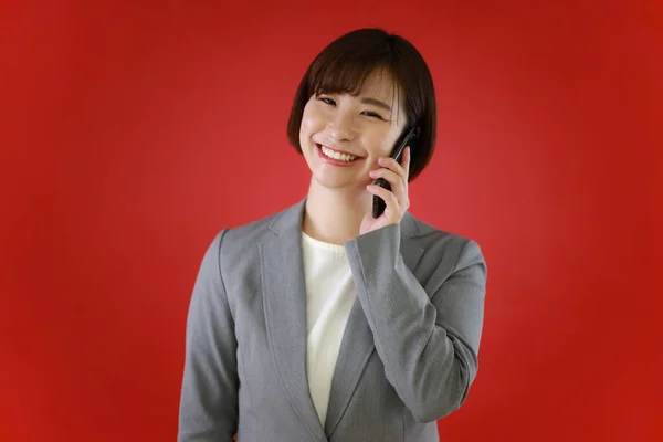 Female Employee Call — Stock Photo, Image