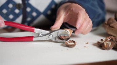 Fındık kıran bir kadın