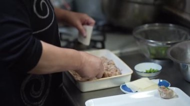 Shumai yapan bir kadın resmi