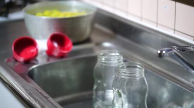 Steam comes out of the bottle