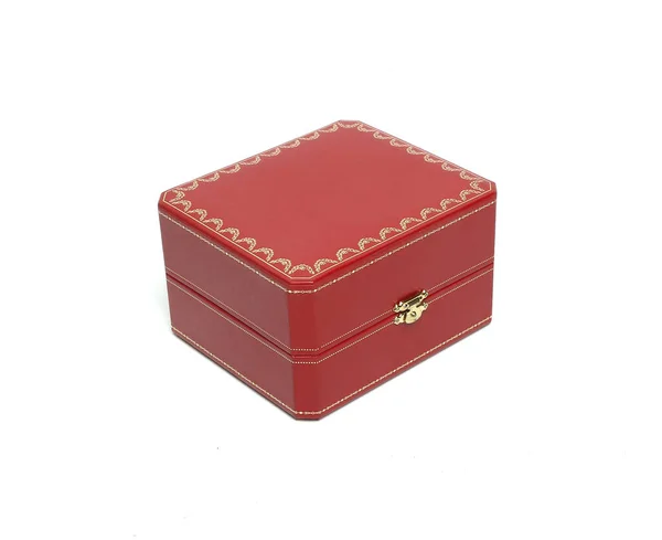 Stylowe Eleganckie Czerwone Pudełko Prezent — Zdjęcie stockowe