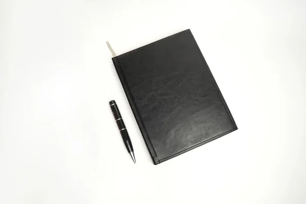 Schwarze Molkerei Mit Schwarzem Stift Isoliert Auf Weißem Hintergrund — Stockfoto