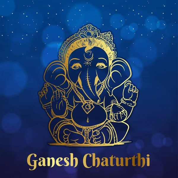 Happy Ganesh Chaturthi Festival Celebration — Vetor de Stock
