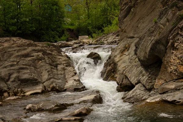 Водоспад Гірській Річці Шешорі — стокове фото