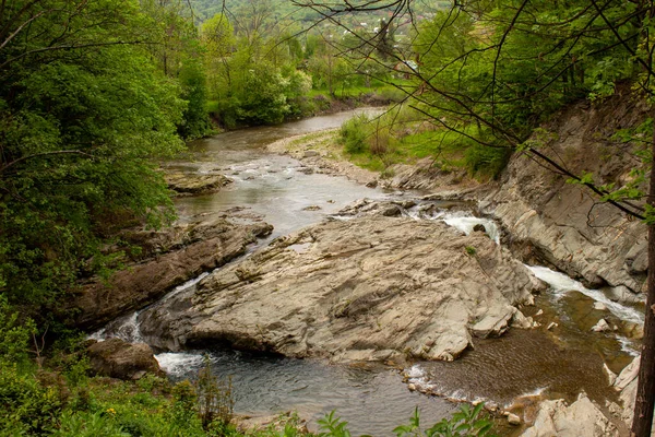 Waterfall Mountain River Sheshory — Zdjęcie stockowe