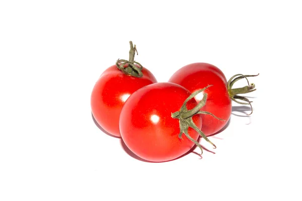 Tomates Cerises Sur Fond Blanc — Photo