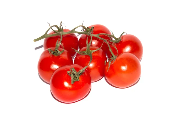 Kirschtomaten Auf Weißem Hintergrund — Stockfoto