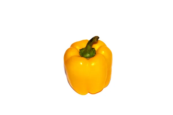 Gele Peper Een Witte Achtergrond — Stockfoto