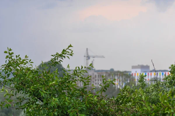 Construction of a house in Kharkiv, photo before the war