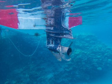 Boat propeller in the Red Sea, Hurghada, Egypt