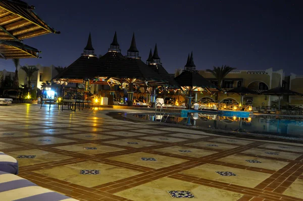 Ночь Египетский Отель Шарм Эль Шейх — стоковое фото