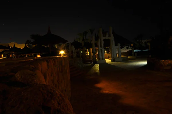 Noční Egyptský Hotel Sharm Sheikh — Stock fotografie