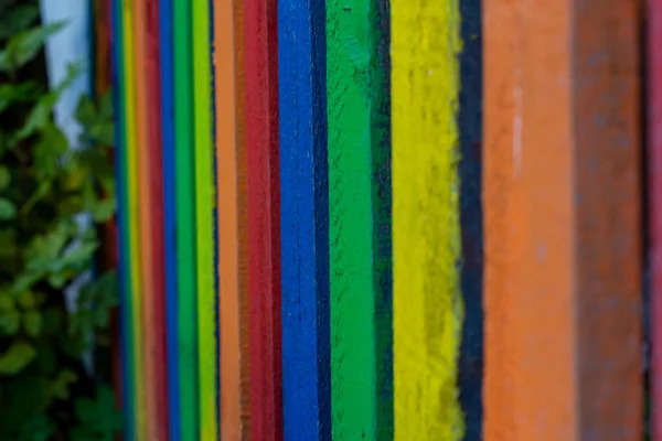 Colorful Fence Streets Kharkov Ukraine — Stock Photo, Image