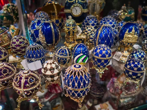 Group Faberge Eggs Petersburg Russia — Stock Photo, Image