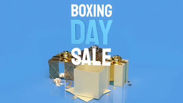 Boxing Day Woord Geschenkdozen Voor Het Winkelen Concept Rendering — Stockfoto