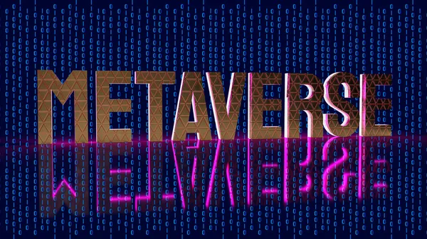 Metaverse Text Digital Background Technology Concept Rendering — Stock Photo, Image