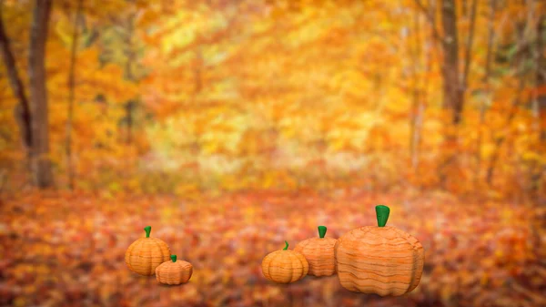 Abóbora Temporada Outono Para Conceito Ação Graças Renderin — Fotografia de Stock