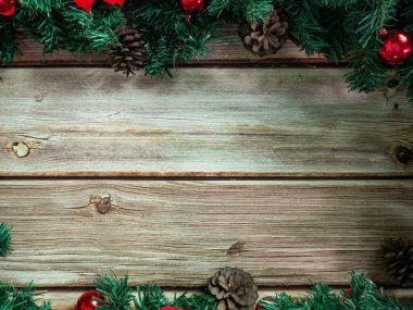 Noel veya kutlama konsepti için ahşap arka plan