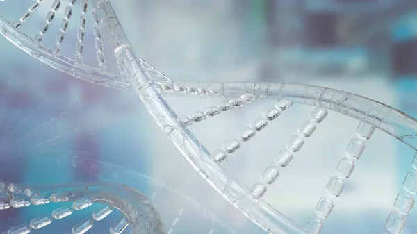科学的または医学的概念のためのDna画像背景3Dレンダリング — ストック写真