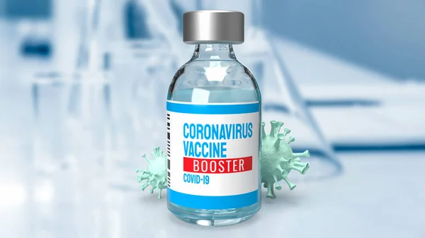 Vaccin Booster Och Virus Lab För Medicinska Eller Sci Koncept — Stockfoto