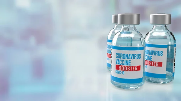 Vaccinbooster Labb För Medicinskt Eller Vetenskapligt Koncept Renderin — Stockfoto