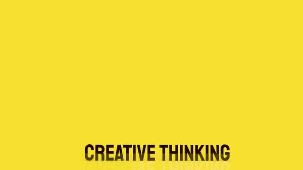 Palabra Creativa Sobre Fondo Amarillo Para Idea Concepto Renderizado —  Fotos de Stock