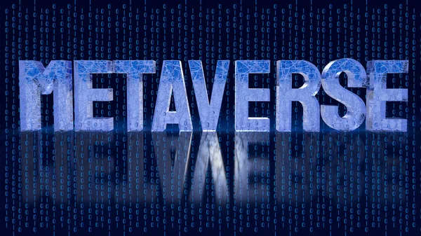 Metaverse Λάμψη Στο Σκοτάδι Για Την Τεχνολογία Επιχειρηματική Έννοια Απόδοση — Φωτογραφία Αρχείου