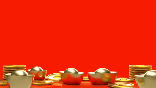 Oro Chino Sobre Fondo Rojo Para Celebración Concepto Año Nuevo — Foto de Stock